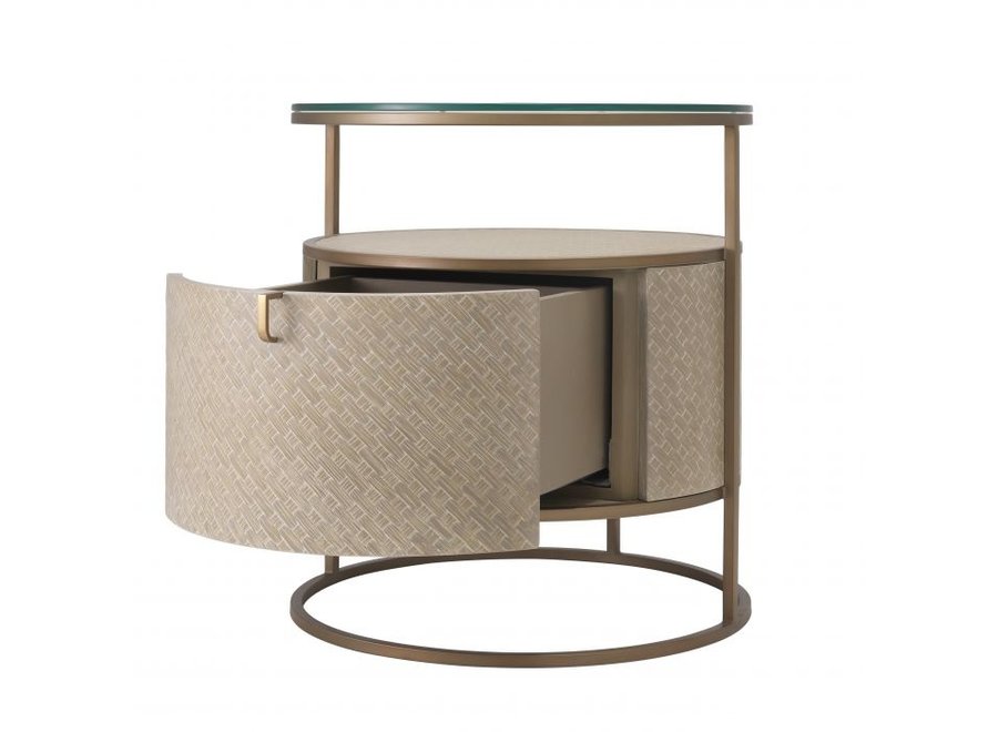 Bed Side Table 'Napa Valley' - Brass