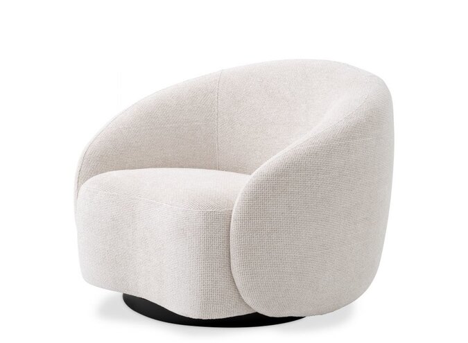 Fauteuil Pivotant Amore - Lyssa blanc cassé