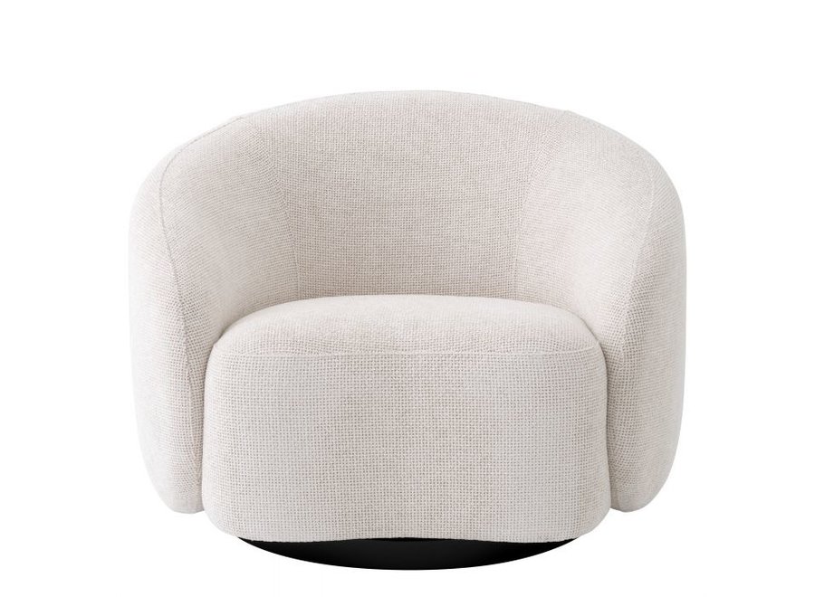 Fauteuil Pivotant 'Amore' - Lyssa blanc cassé