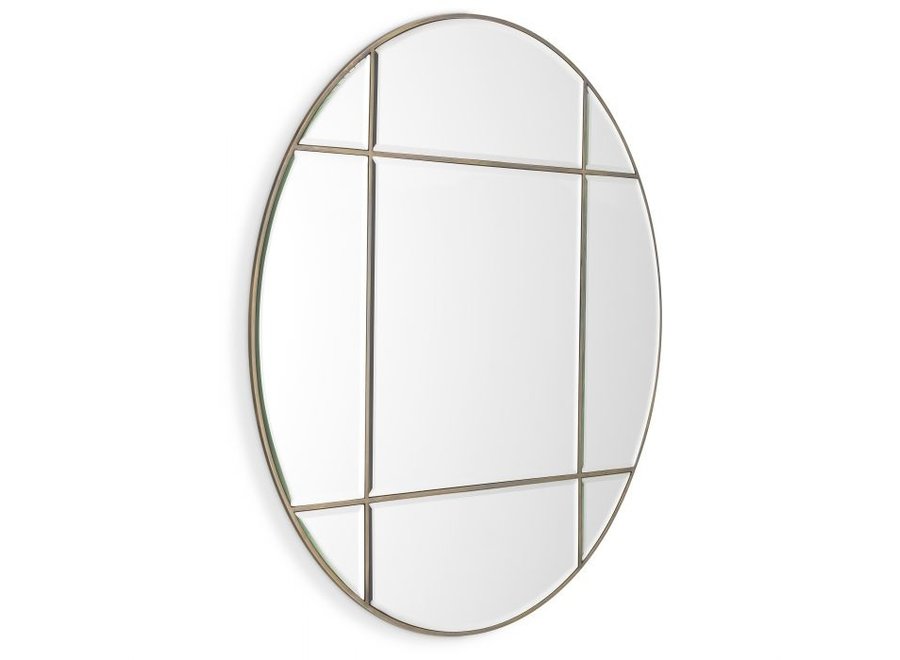 Miroir 'Beaumont' - Ronde - Laiton