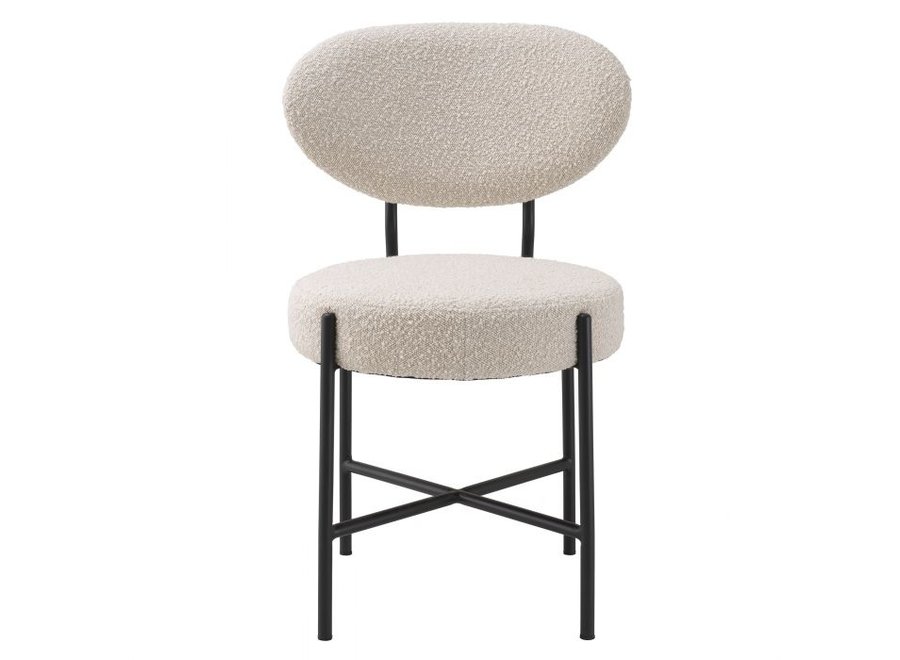 Dining chair 'Vicq' (Set of 2) - Bouclé cream