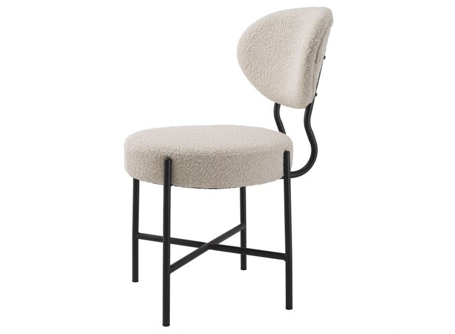 Chaise 'Vicq' (Set of 2) - Bouclé cream