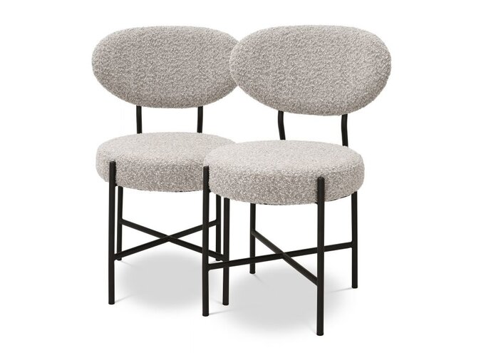 Chaise Vicq (Set of 2) - Bouclé gris