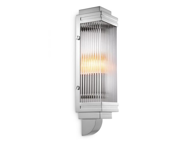 Lampe murale Bassett  - Nickelée