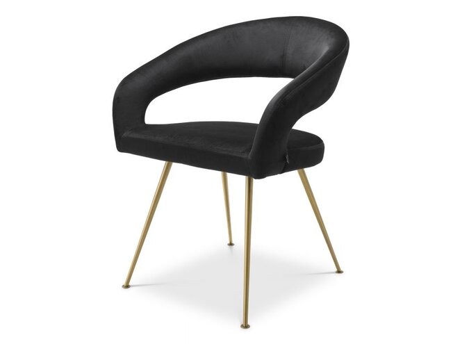Esszimmerstuhl  Bravo - Roche black velvet