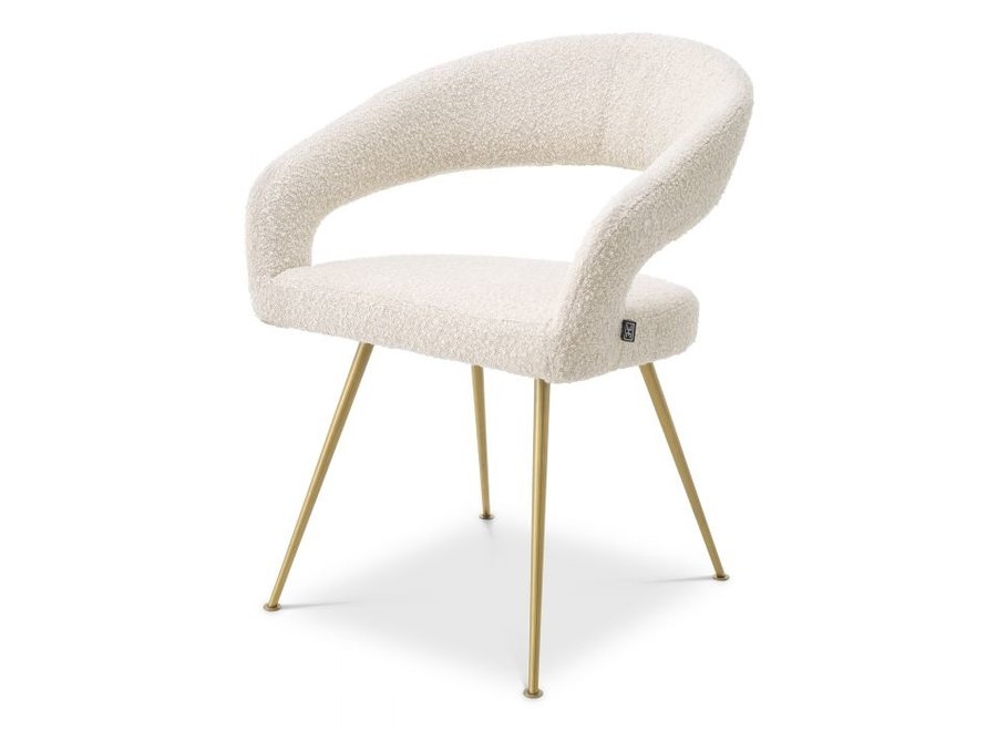 Chaise de salle à manger 'Bravo' - Bouclé cream