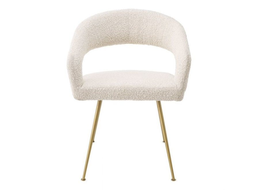 Chaise de salle à manger 'Bravo' - Bouclé cream