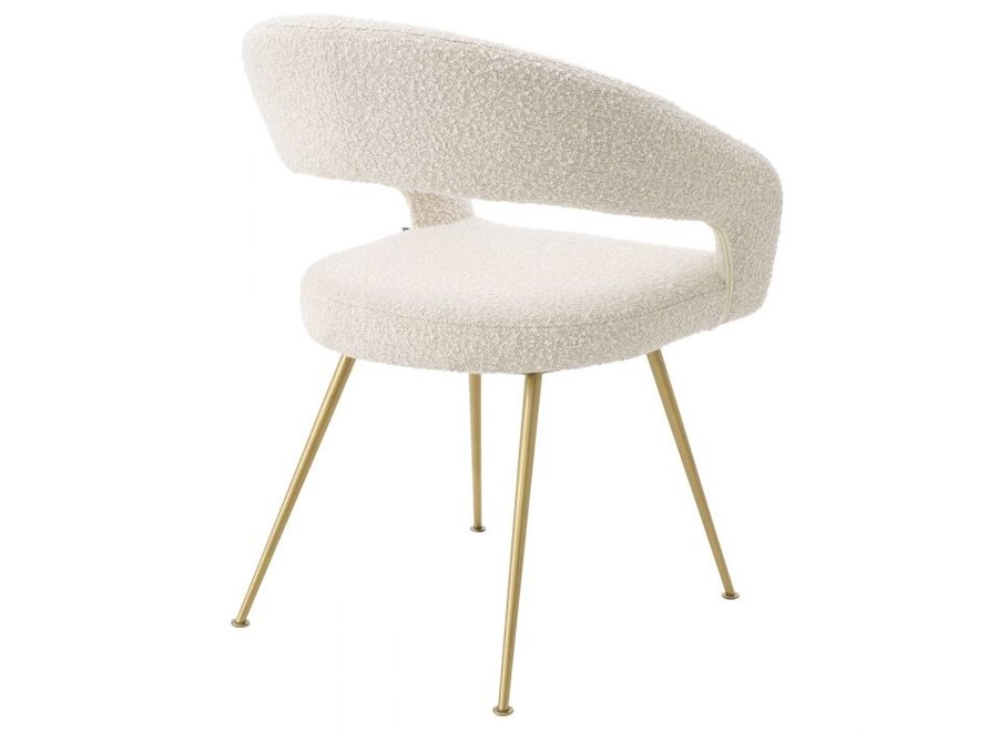 Dining Chair 'Bravo' - Bouclé cream