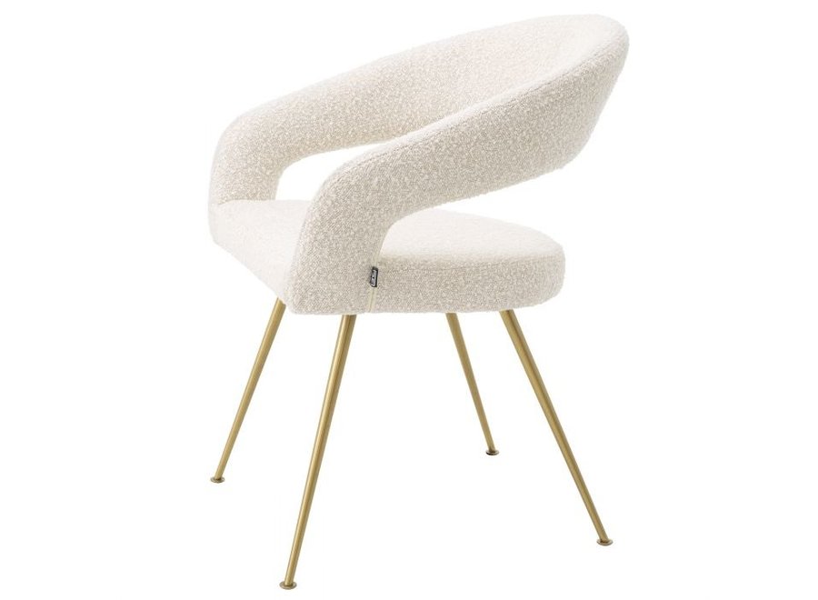 Chaise de salle à manger 'Bravo' - Bouclé cream