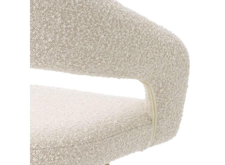 Chaise de salle à manger 'Bravo' - Bouclé cream