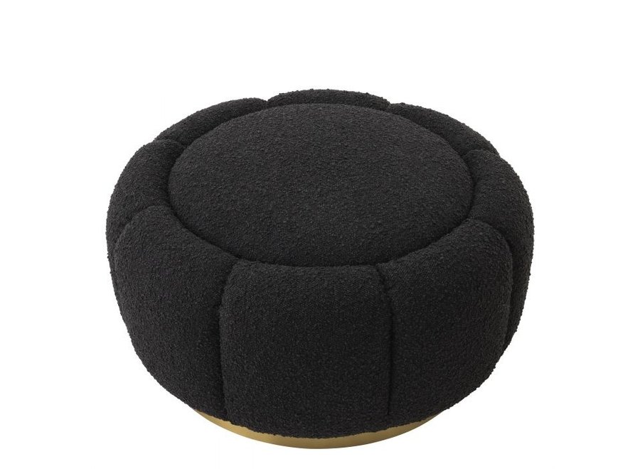 Ottoman  'Inger' - Bouclé black