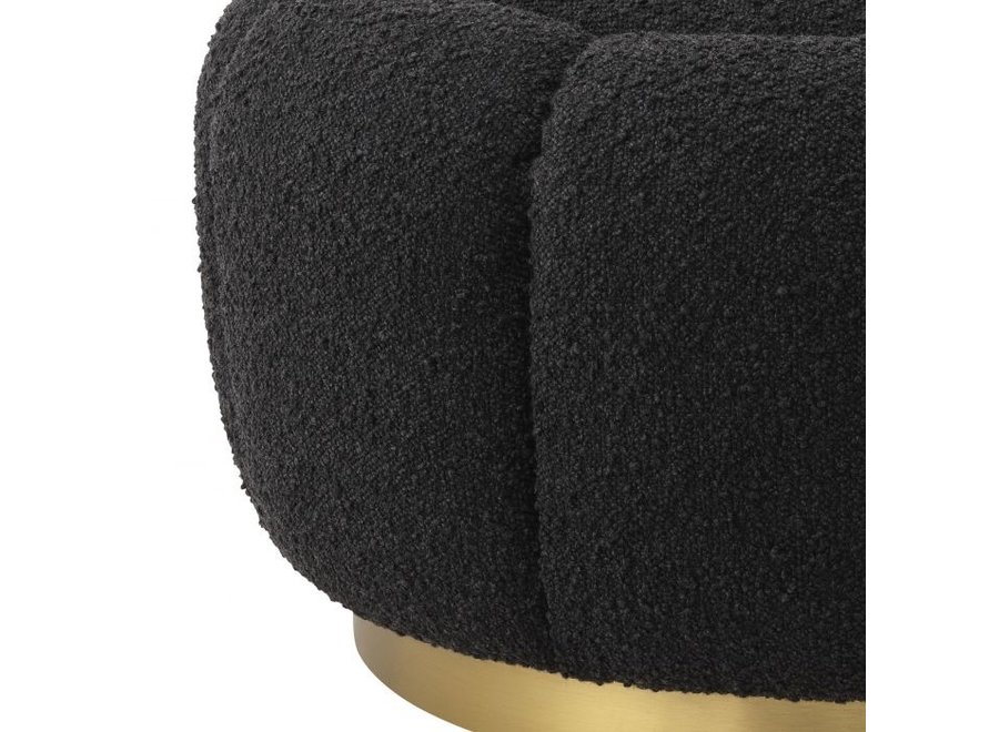 Ottoman  'Inger' - Bouclé black