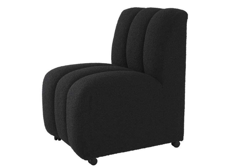 Dining Chair 'Kelly' - Bouclé black