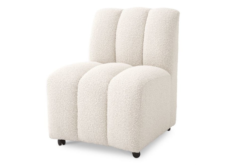 Chaise de salle à manger  'Kelly' - Bouclé cream