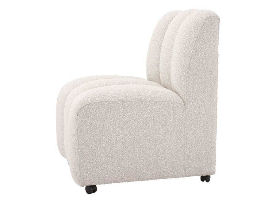 Chaise de salle à manger  'Kelly' - Bouclé cream