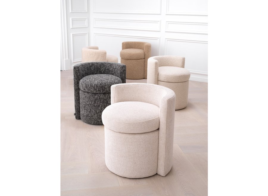 Tabouret  'Arcadia' - Bouclé cream