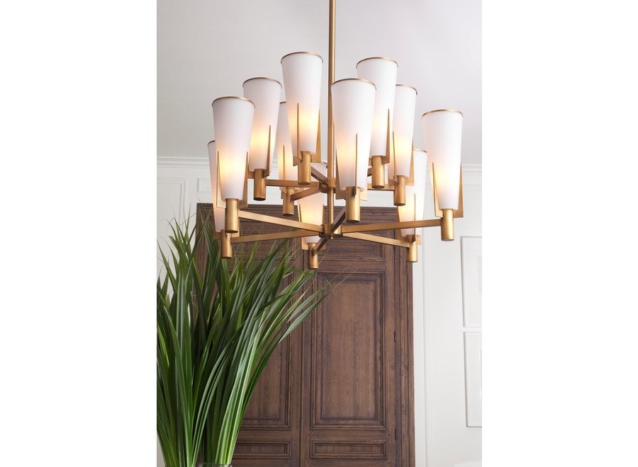 Chandelier 'Dino' - Double - Brass