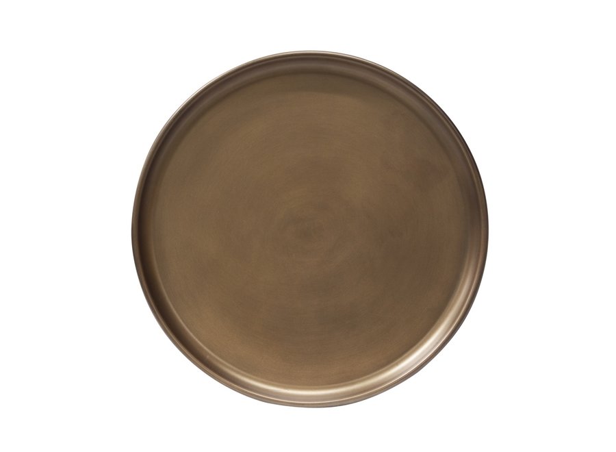 Round Side table 'Mason' - matt black/bronze