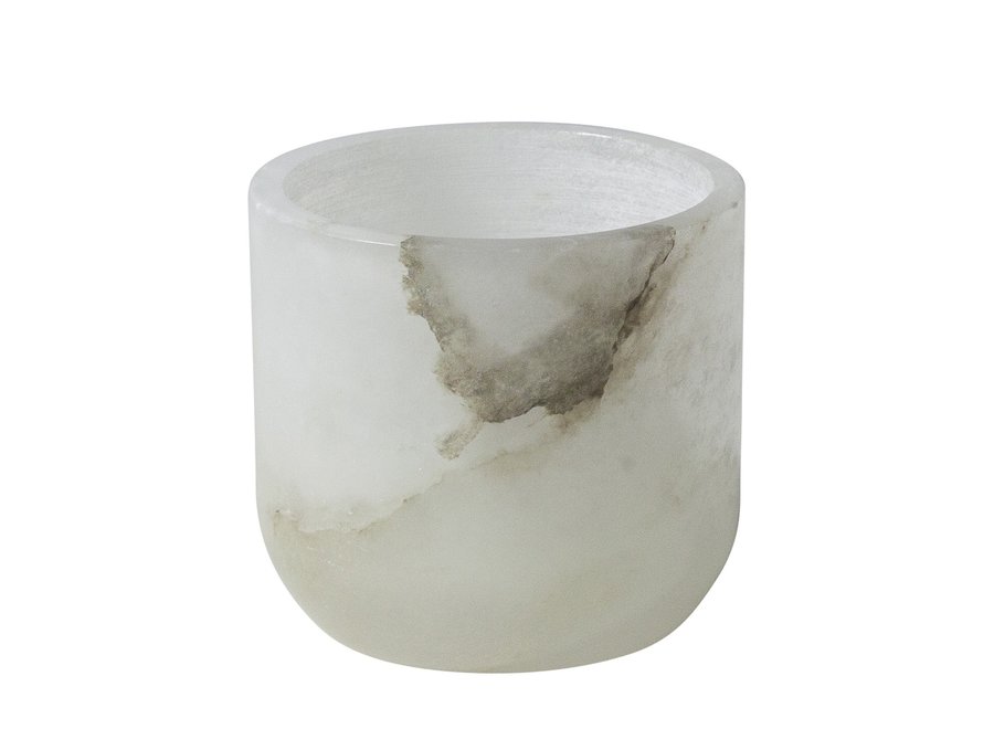 Alabaster tealight 'Milos' - S