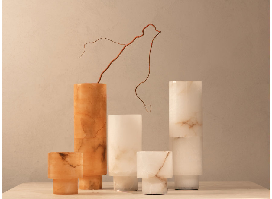 Photophore en albâtre 'Lascar' - S - White