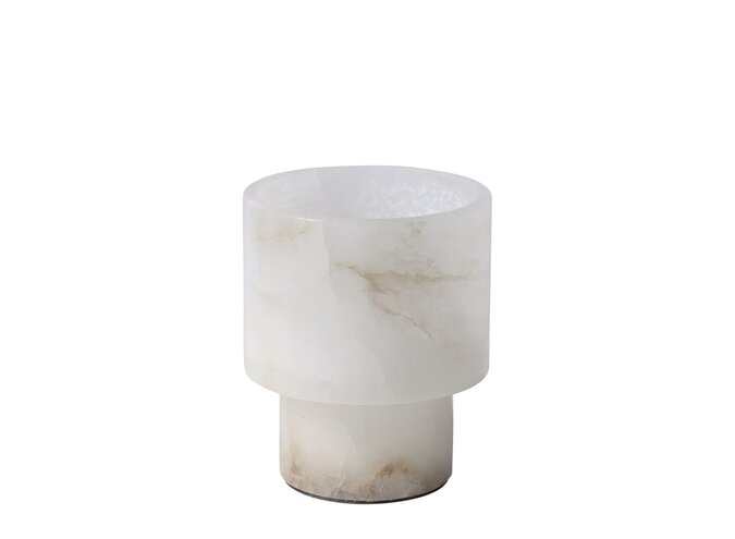 Teelicht aus Alabaster 'Lascar' - S - White