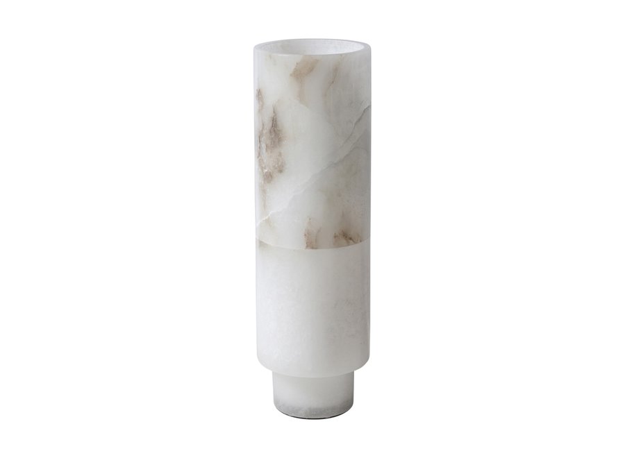 Alabaster tealight 'Lascar' - L - White