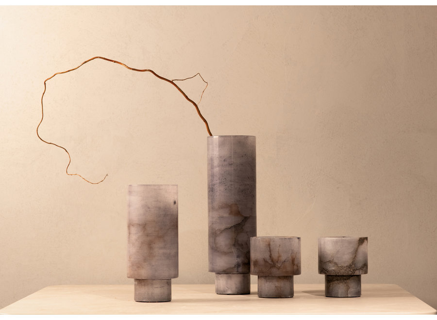 Albasten theelicht 'Lascar' - L - Mixed