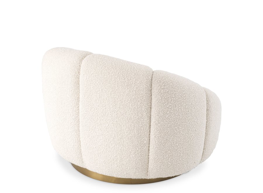 Swivel Chair 'Inger' - Bouclé cream