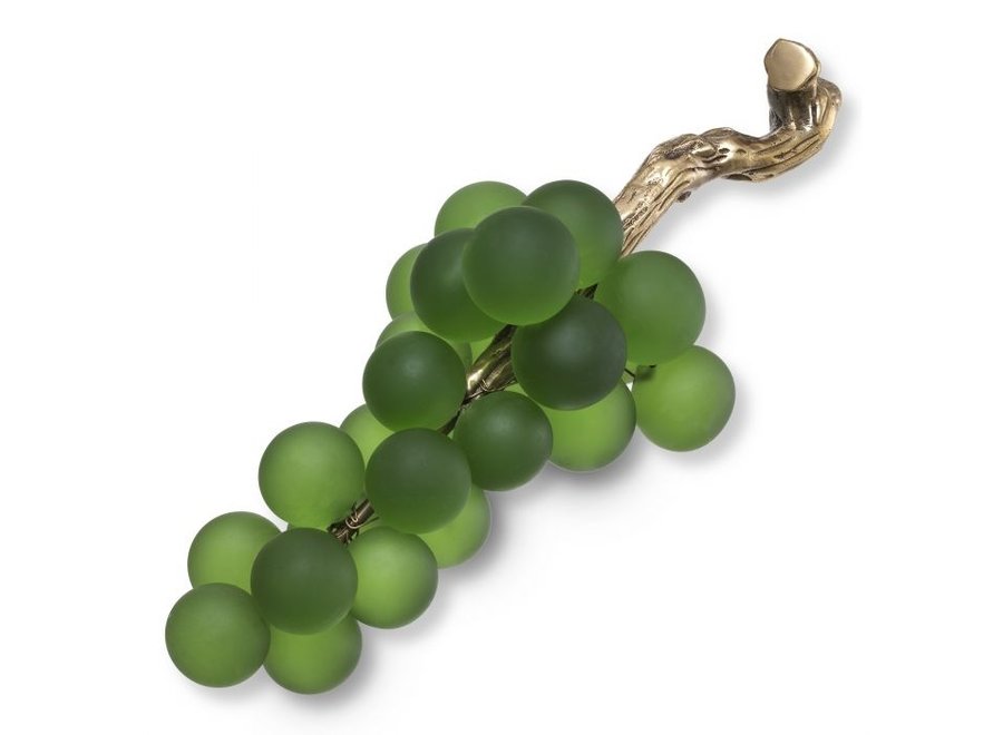 Decoratie object 'French Grapes' - Green