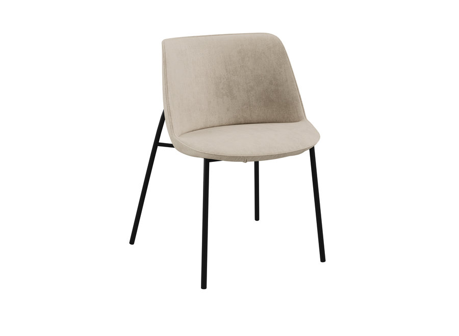 Dining chair 'Loop' - Milton Fabric Beige