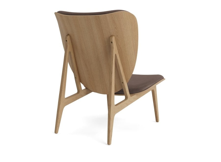 Elephant lounge chair - Leather / Natural oak