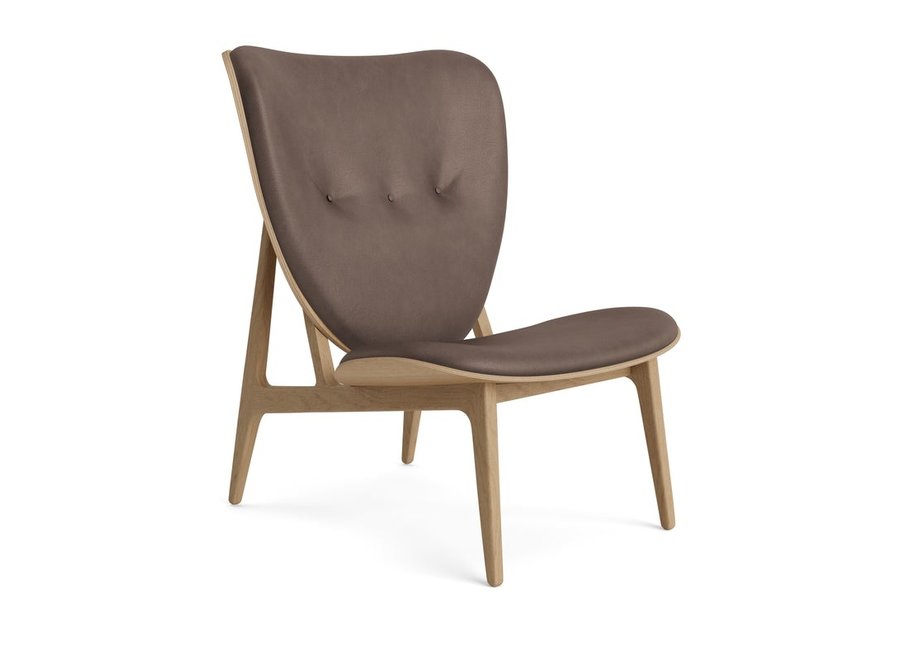 Elephant lounge chair - Leather / Natural oak