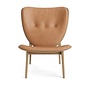 Elephant lounge chair - Leather / Natural oak