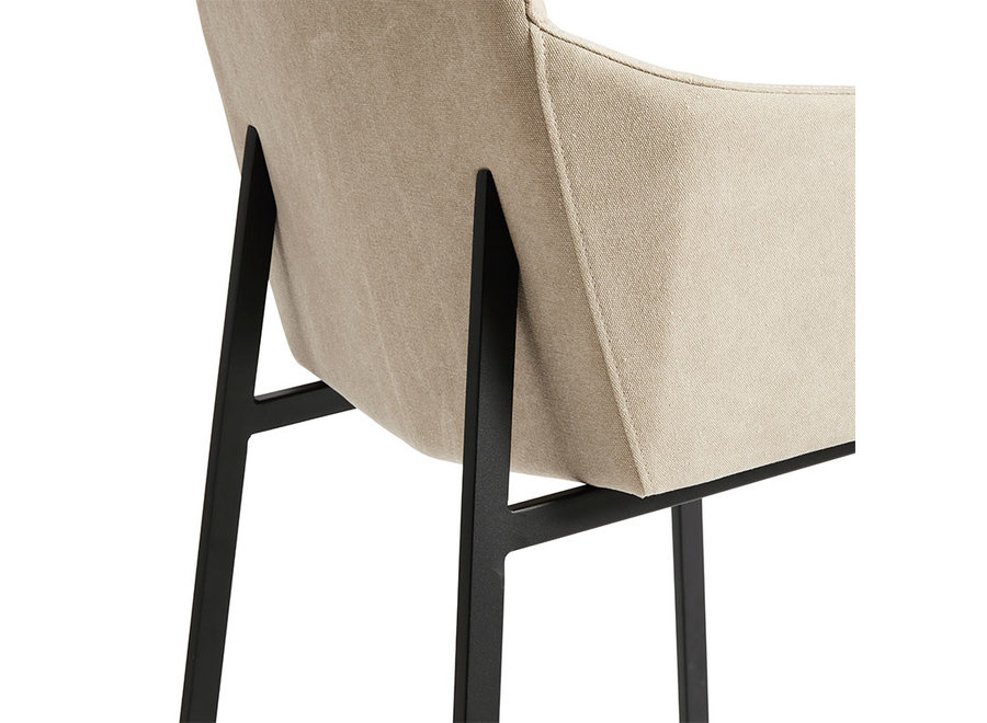 Dining room chair 'Chamfer' Desert - with armrest