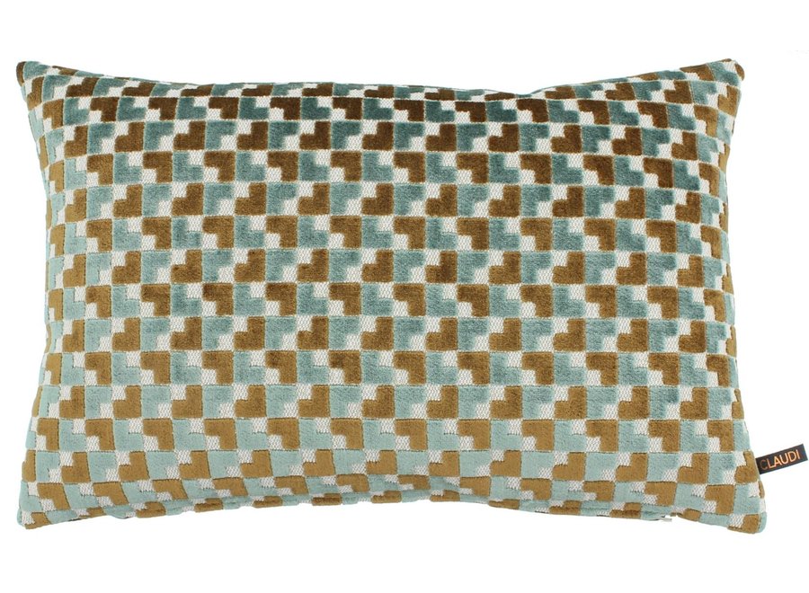 Decorative pillow Bowie Mint/Copper