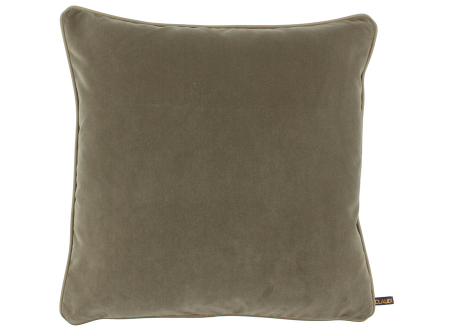 Decorative pillow Brown + Piping Laser
