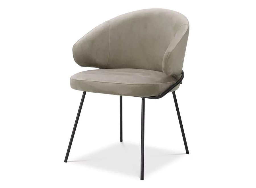 Dining Chair Kinley - Savona greige  velvet