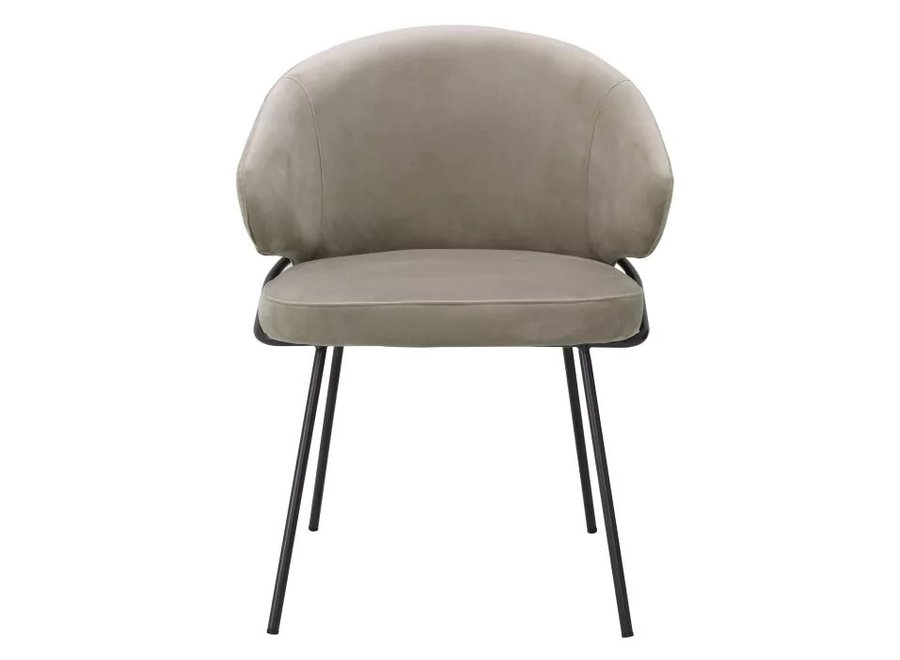 Dining Chair 'Kinley' - Savona greige velvet