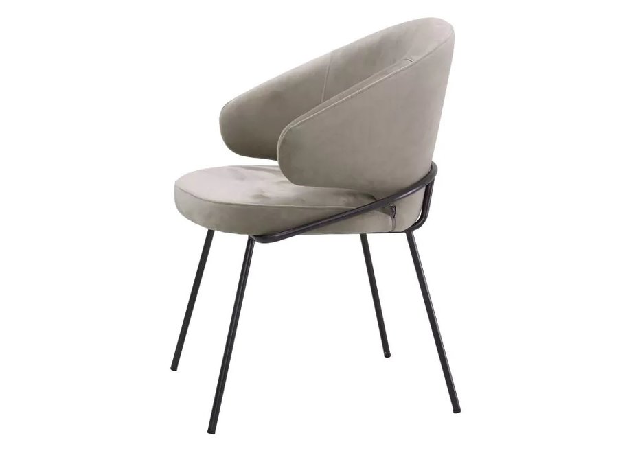 Dining Chair 'Kinley' - Savona greige velvet