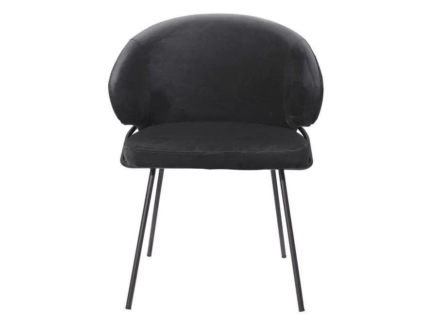 Dining Chair 'Kinley' - Roche black velvet