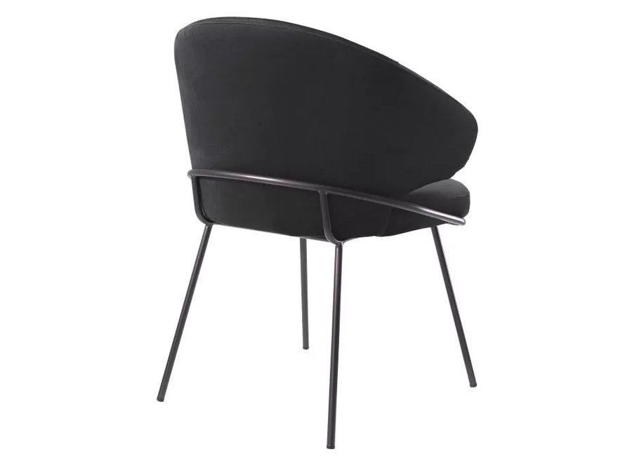 Dining Chair 'Kinley' - Roche black velvet