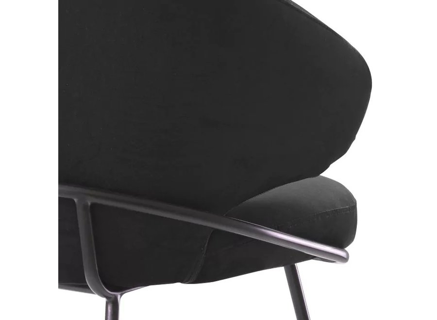 Chaise de salle à manger 'Kinley' - Roche black velvet