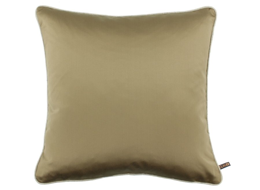 Decorative pillow Dafne Dark Gold + Piping Foil Sand