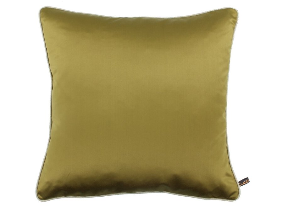 Coussin Dafne Mustard + Piping Foil Sand