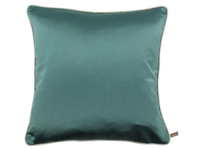 Coussin Dafne Petrol + Piping Foil Sand