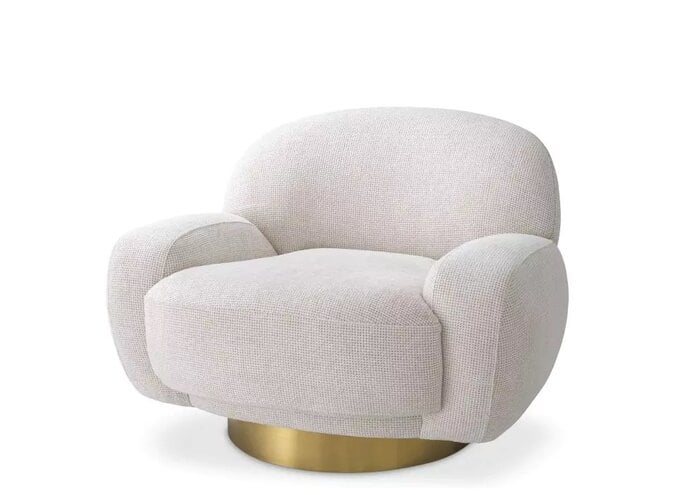 Swivel armchair Udine - Lyssa off-white