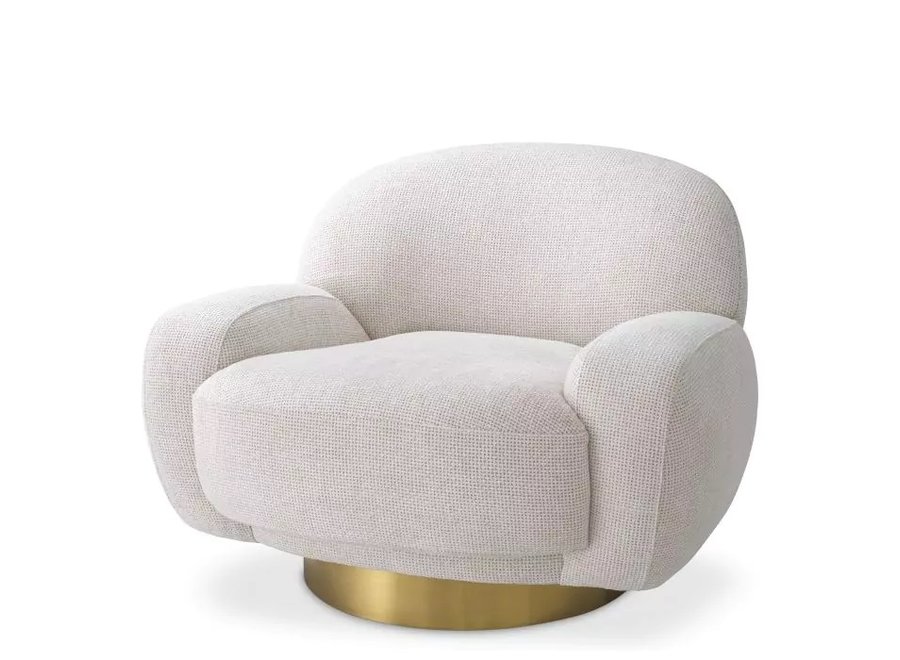 Swivel armchair 'Udine' - Lyssa off-white