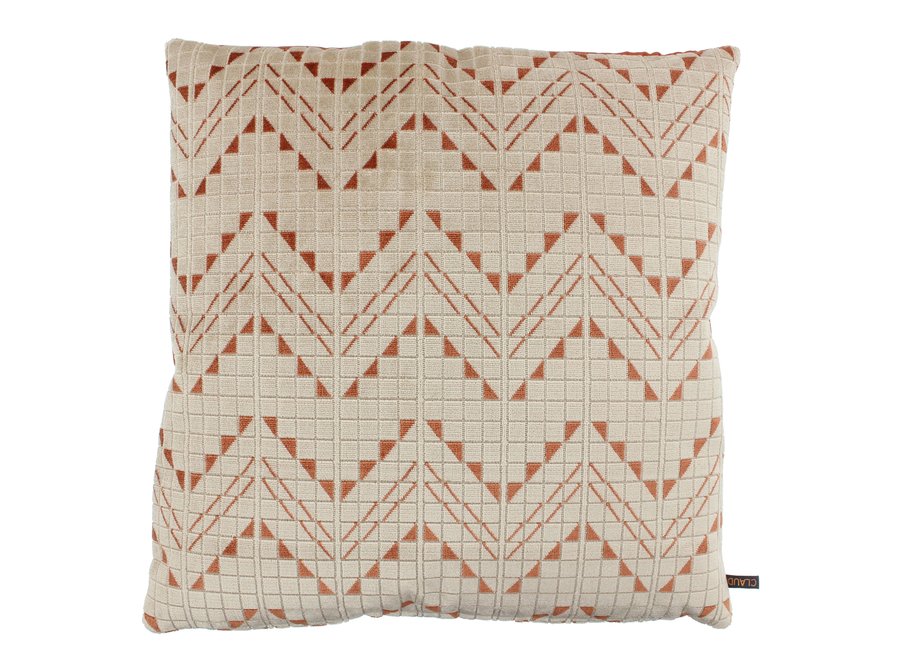 Decorative pillow Chiara White/Brique