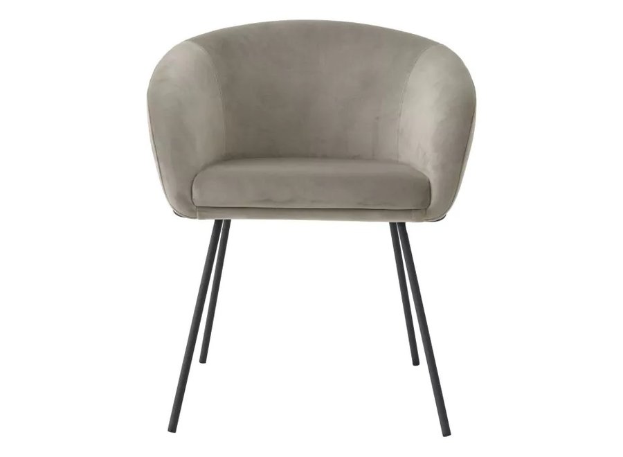 Dining Chair 'Campus' - Savona greige velvet