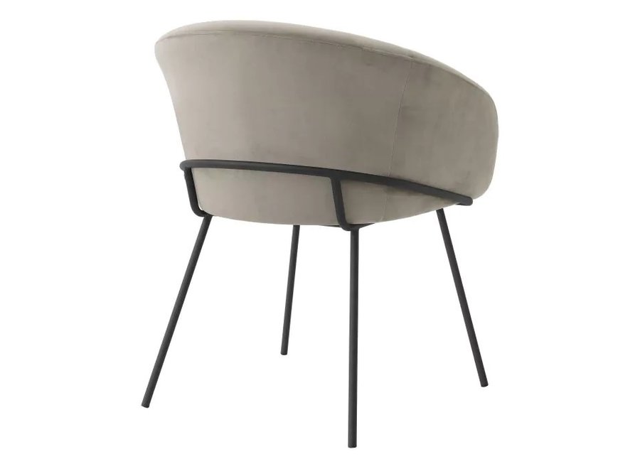 Dining Chair 'Campus' - Savona greige velvet